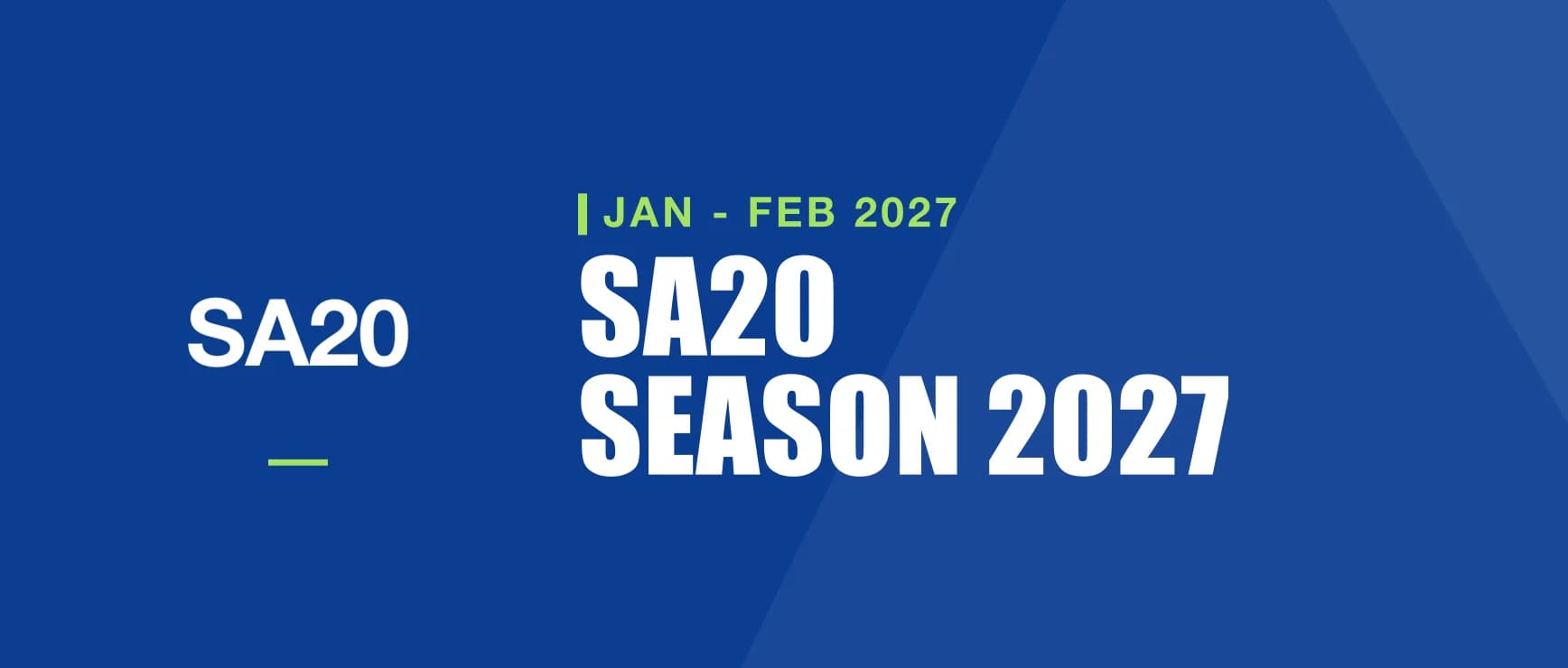 SA20 2027 - tournament banner