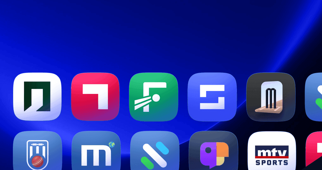 Icons of the sports apps and channels in the inventory