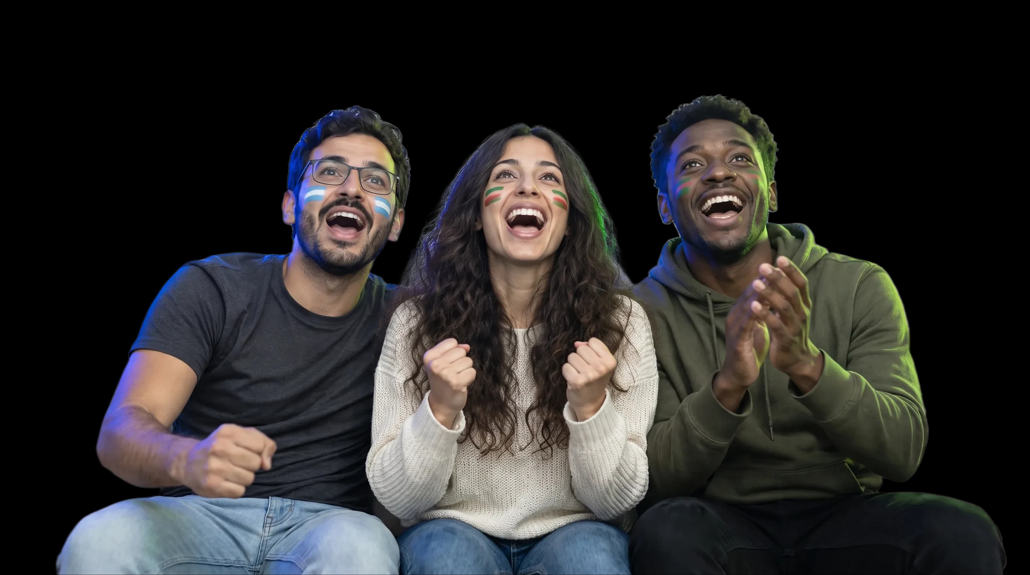 Cheering sports fans connected through the LevelUp 360° ecosystem
